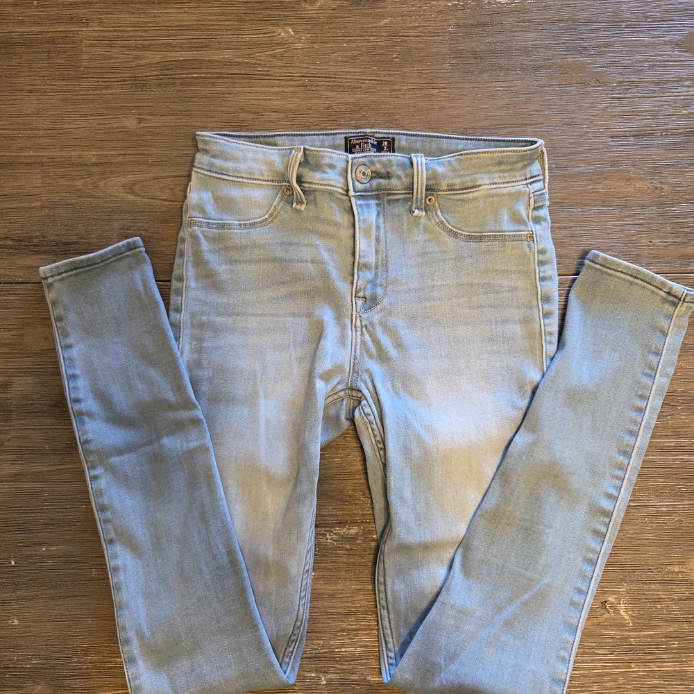 Abercrombie & Fitch Harper Low Rise Blue Jean Leggings Size 2R/26